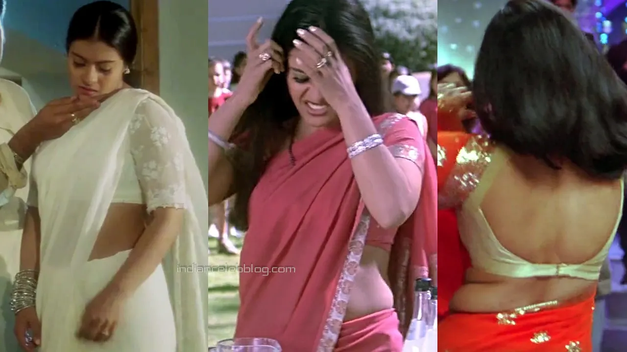 milf kajol devgan hot sexy in half blouse saree
