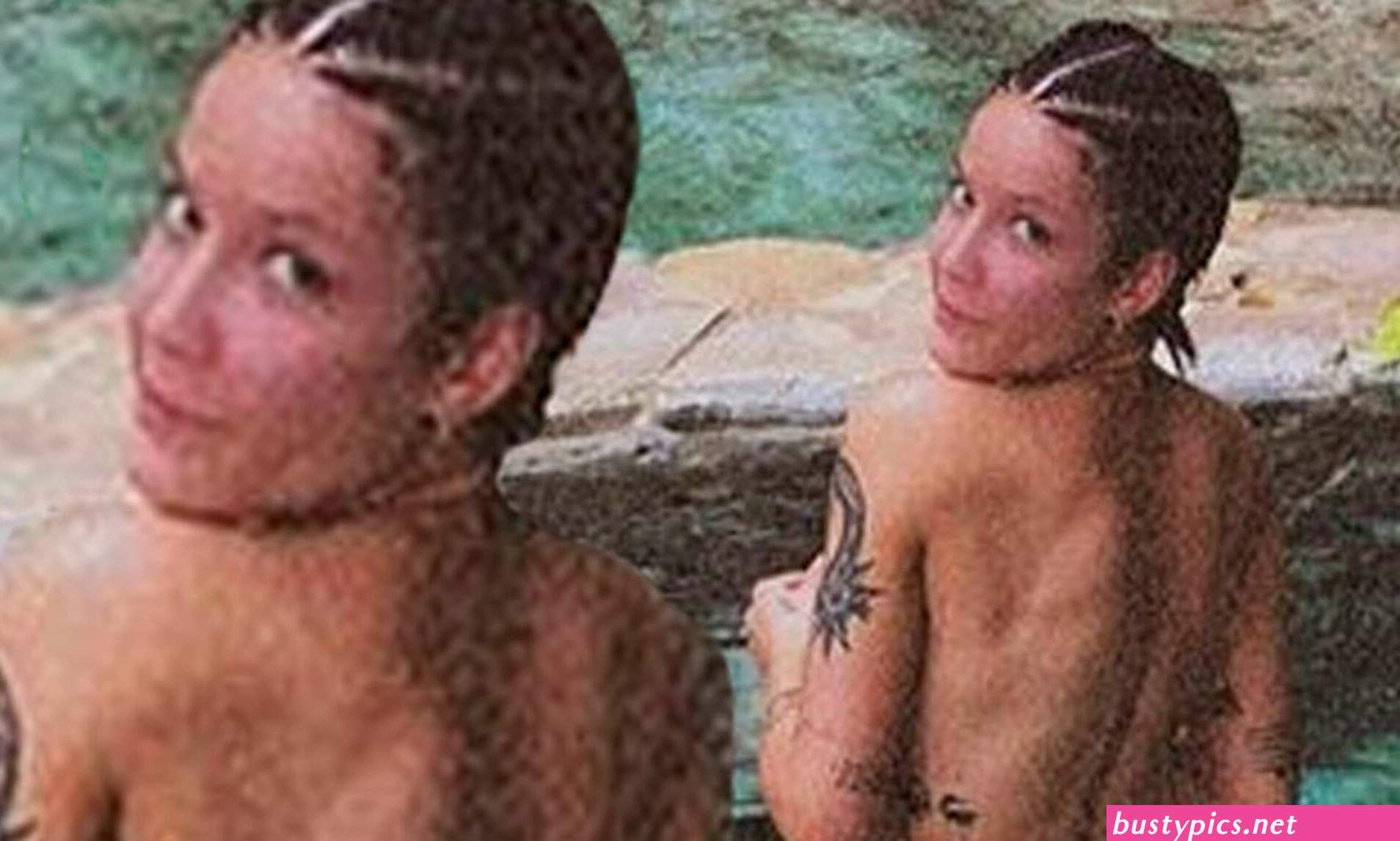 halsey posing naked-girl