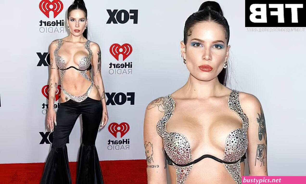halsey posing naked-girl
