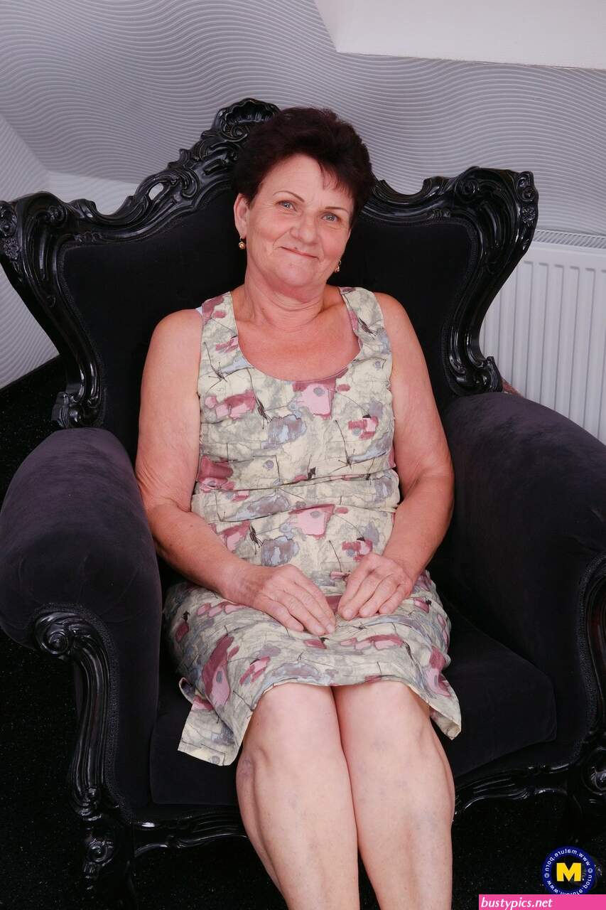 granny holding her boobs