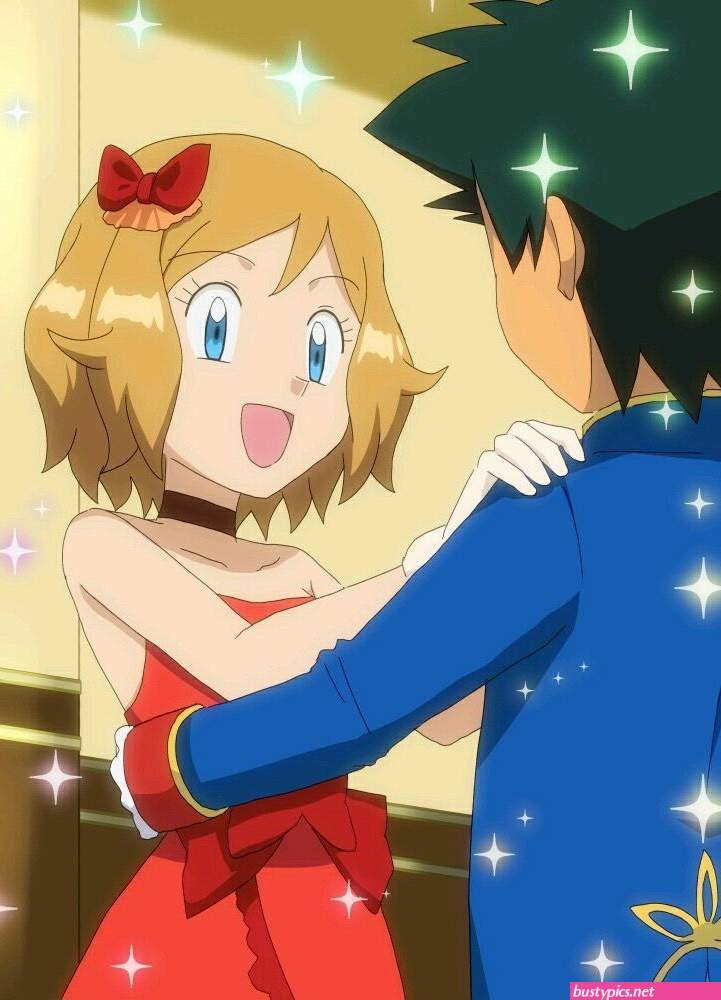 ash sucking serena s big boobs