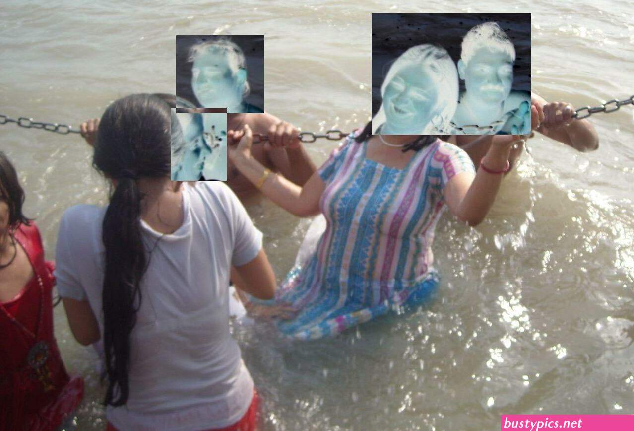 boobs visible in river bath porn video