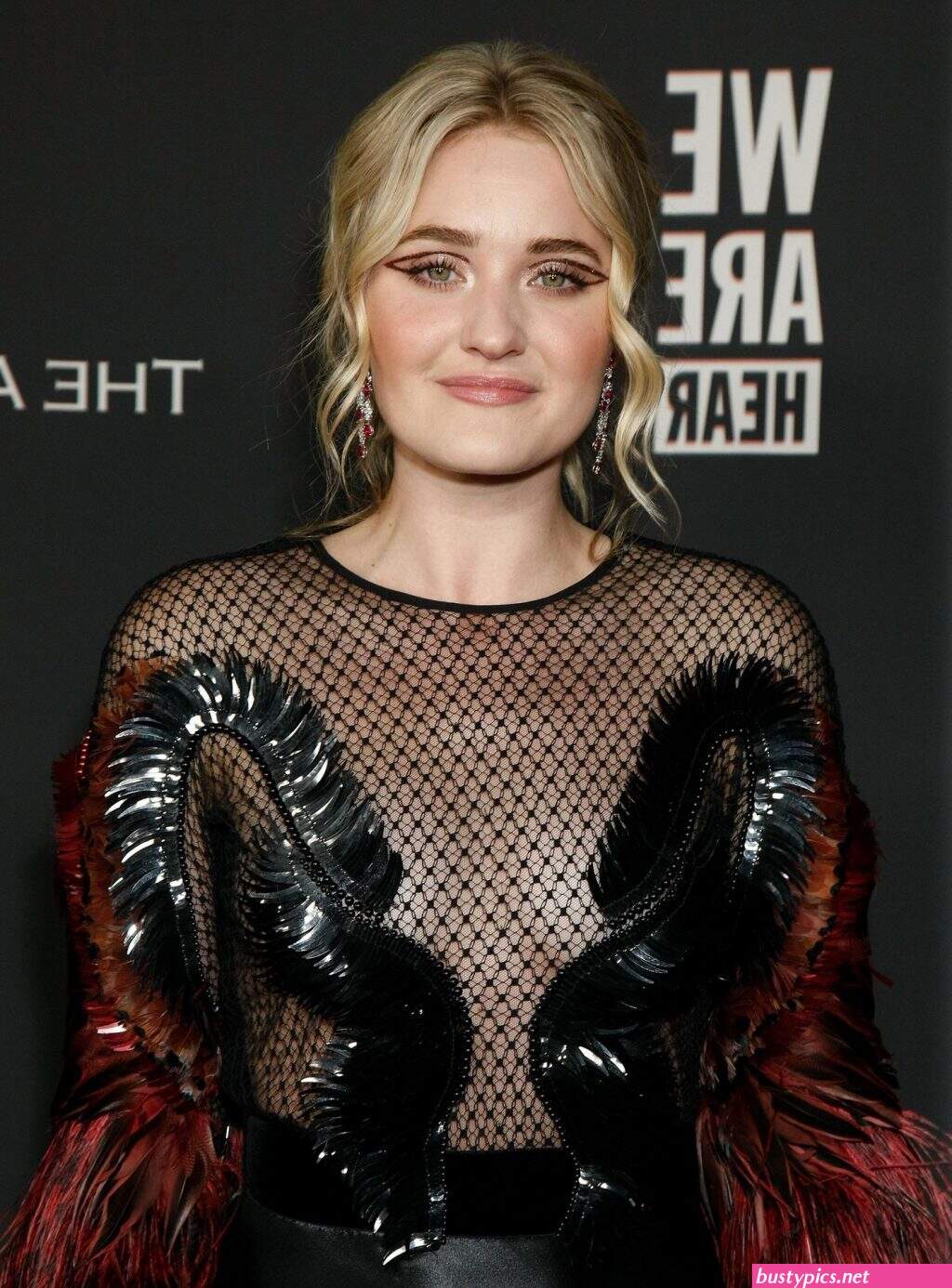 aj michalka shows her tits at the art of elysiums event