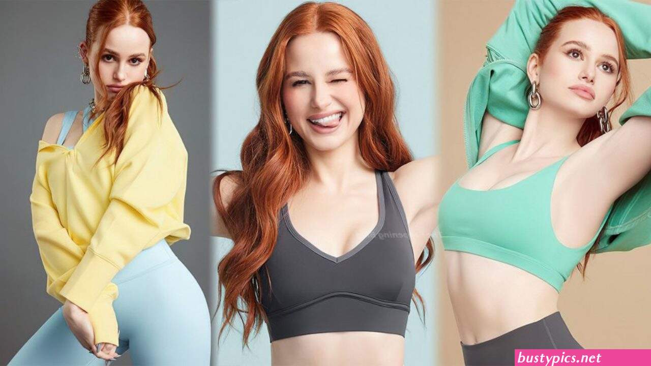 madelaine petsch shows off her nice cleavage during paris fashion week