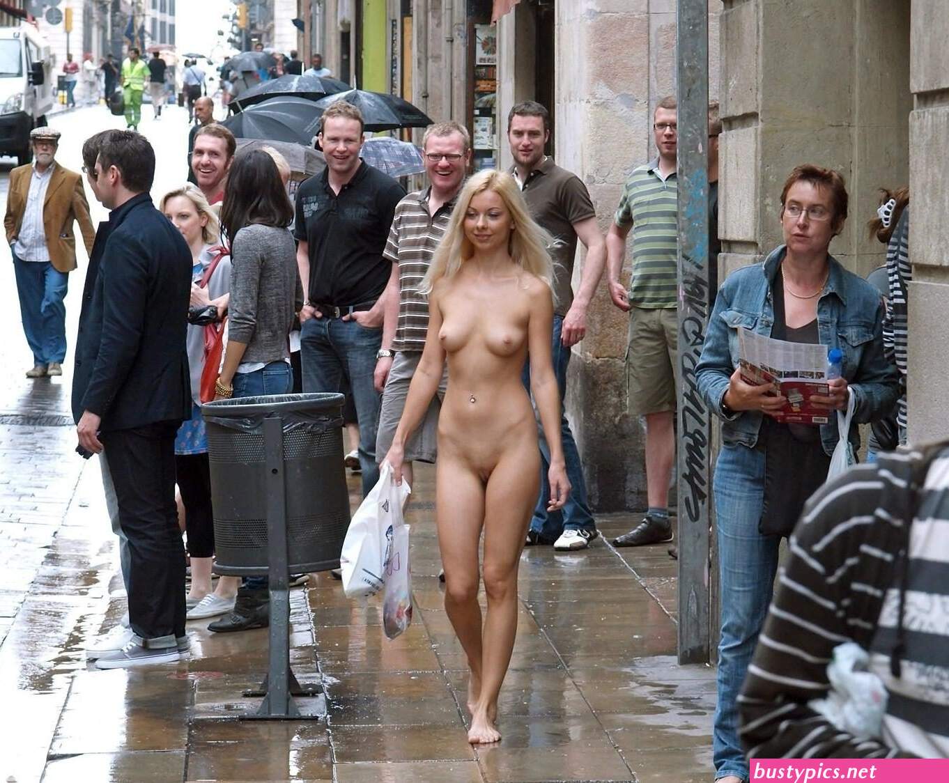 naked at public