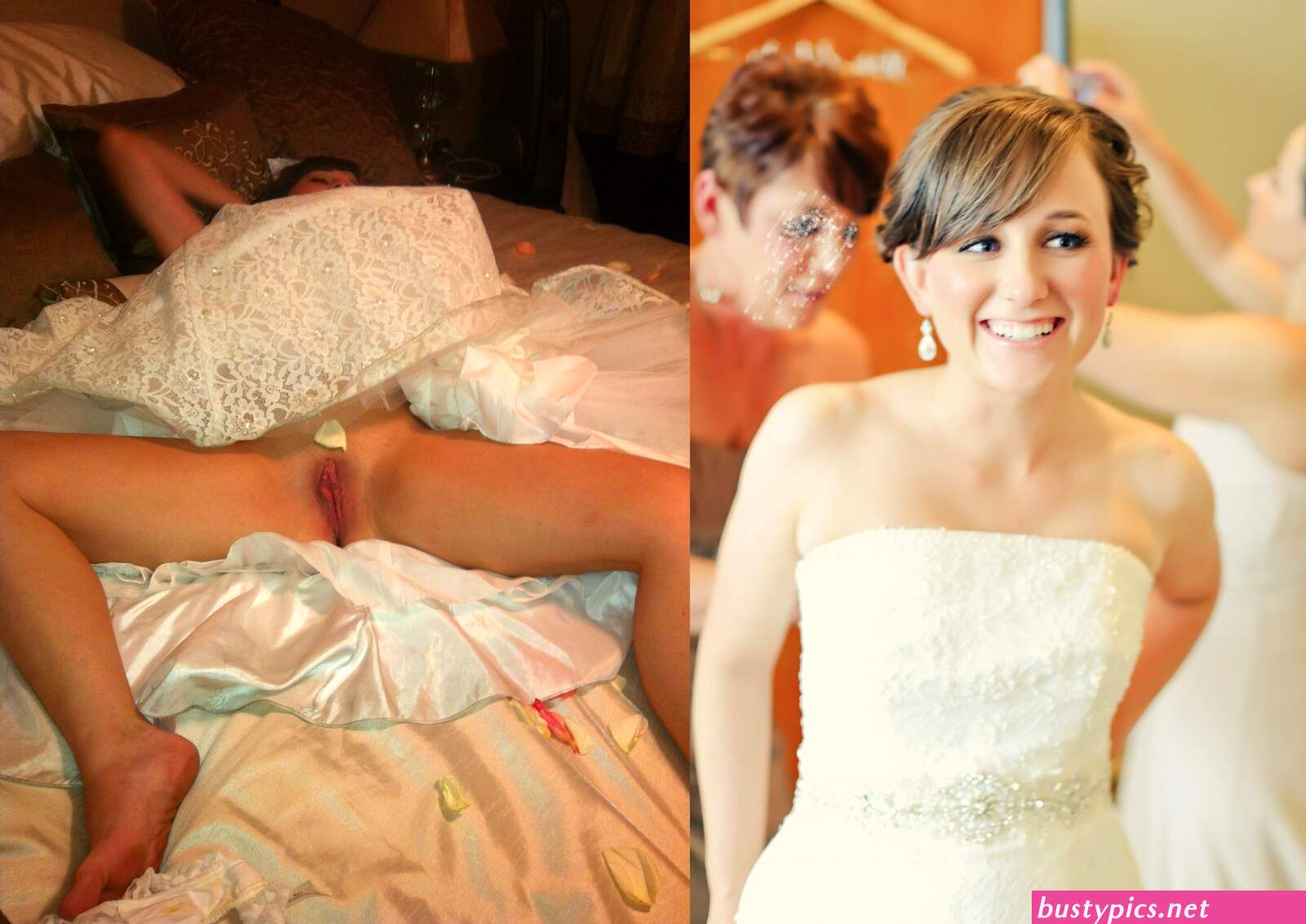 xxx bride dressed undressed
