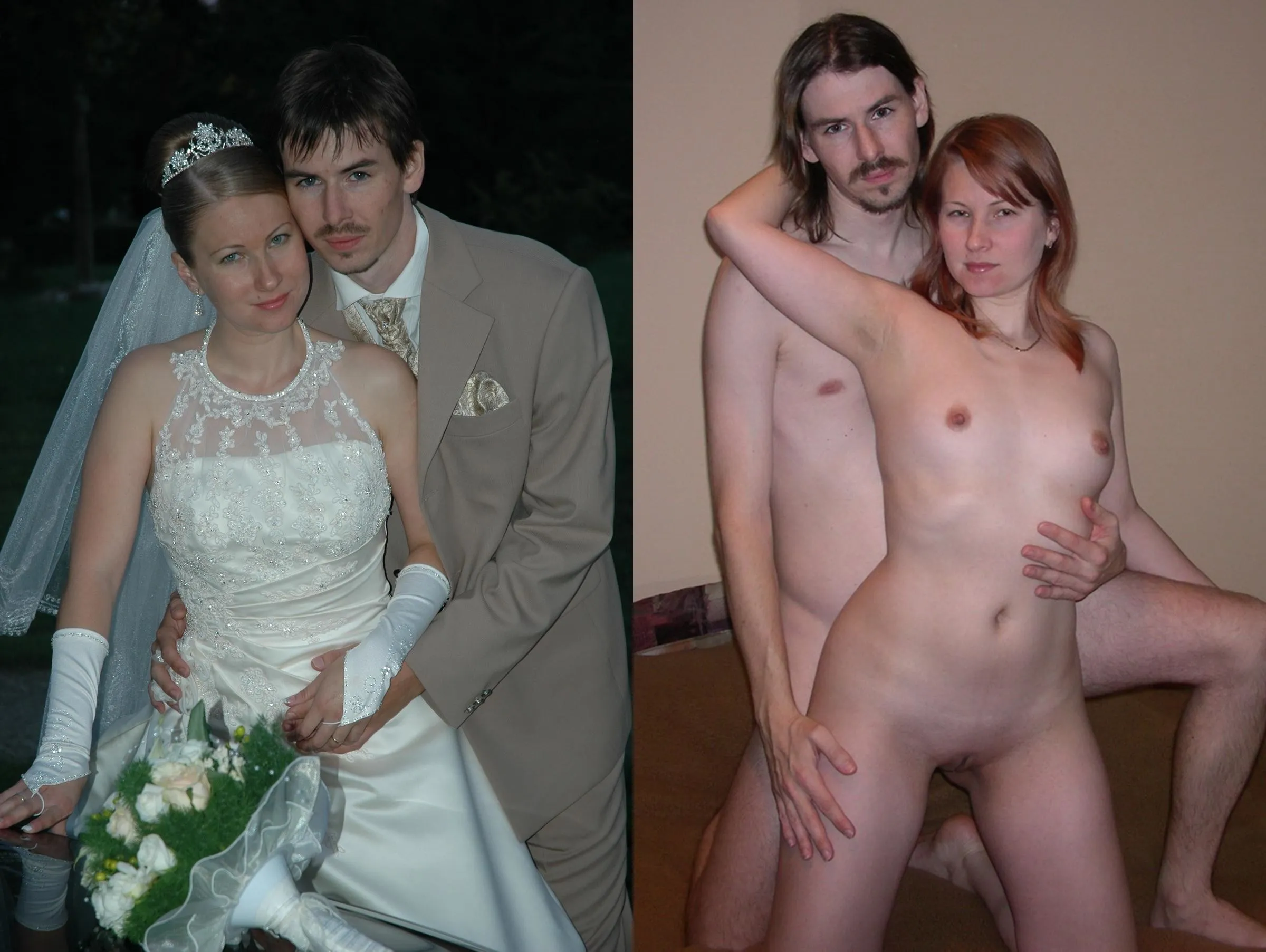 xxx bride dressed undressed