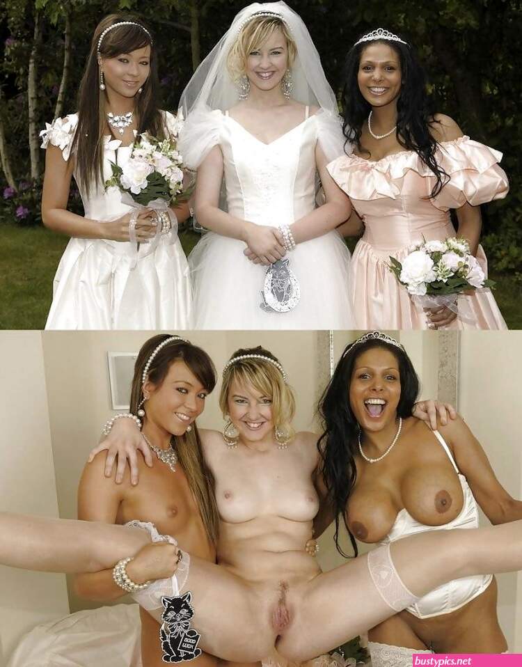 xxx bride dressed undressed