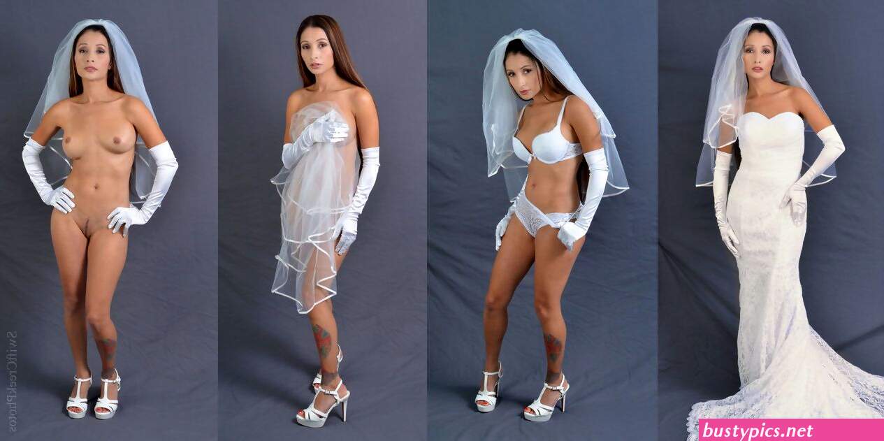 xxx bride dressed undressed