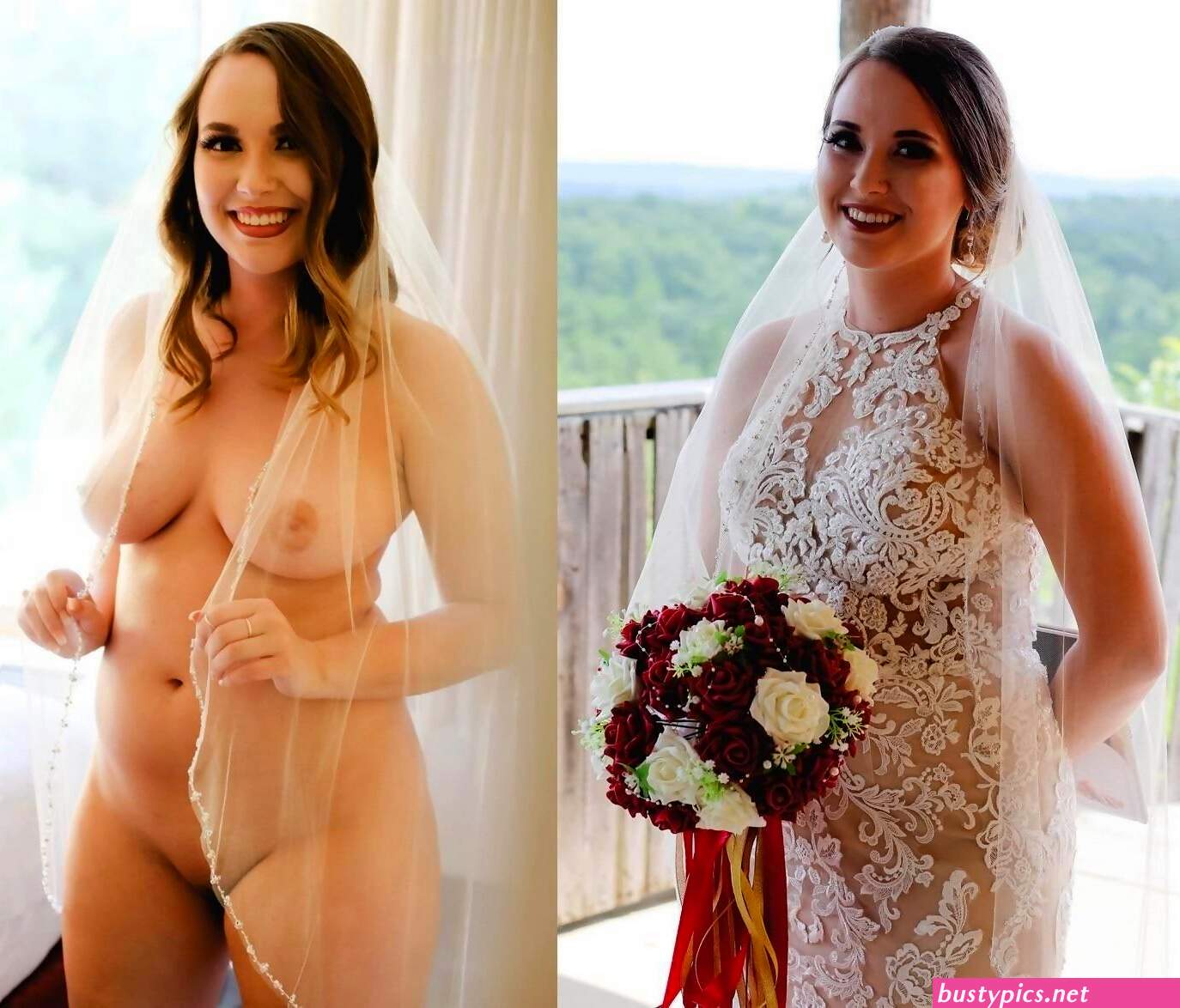xxx bride dressed undressed