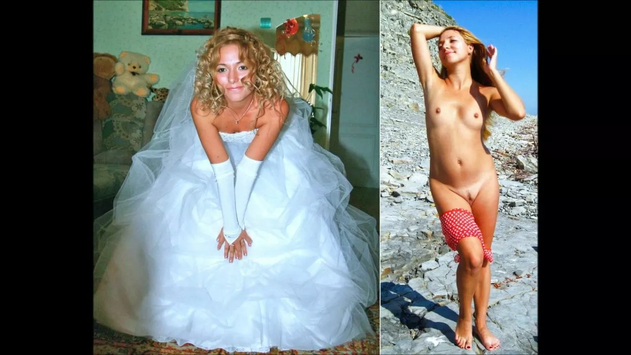 xxx bride dressed undressed