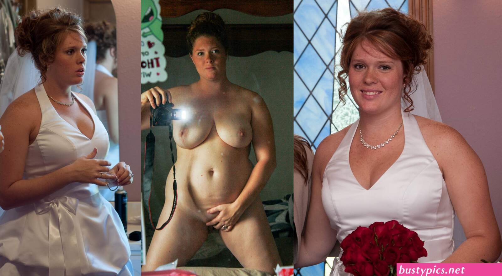 xxx bride dressed undressed