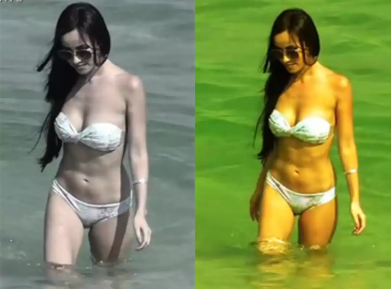 lisa opie shows off her fit body on the beach in miami