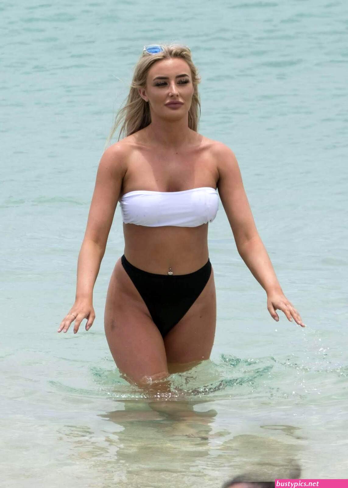 chloe crowhurst is seen during a new swimwear shoot