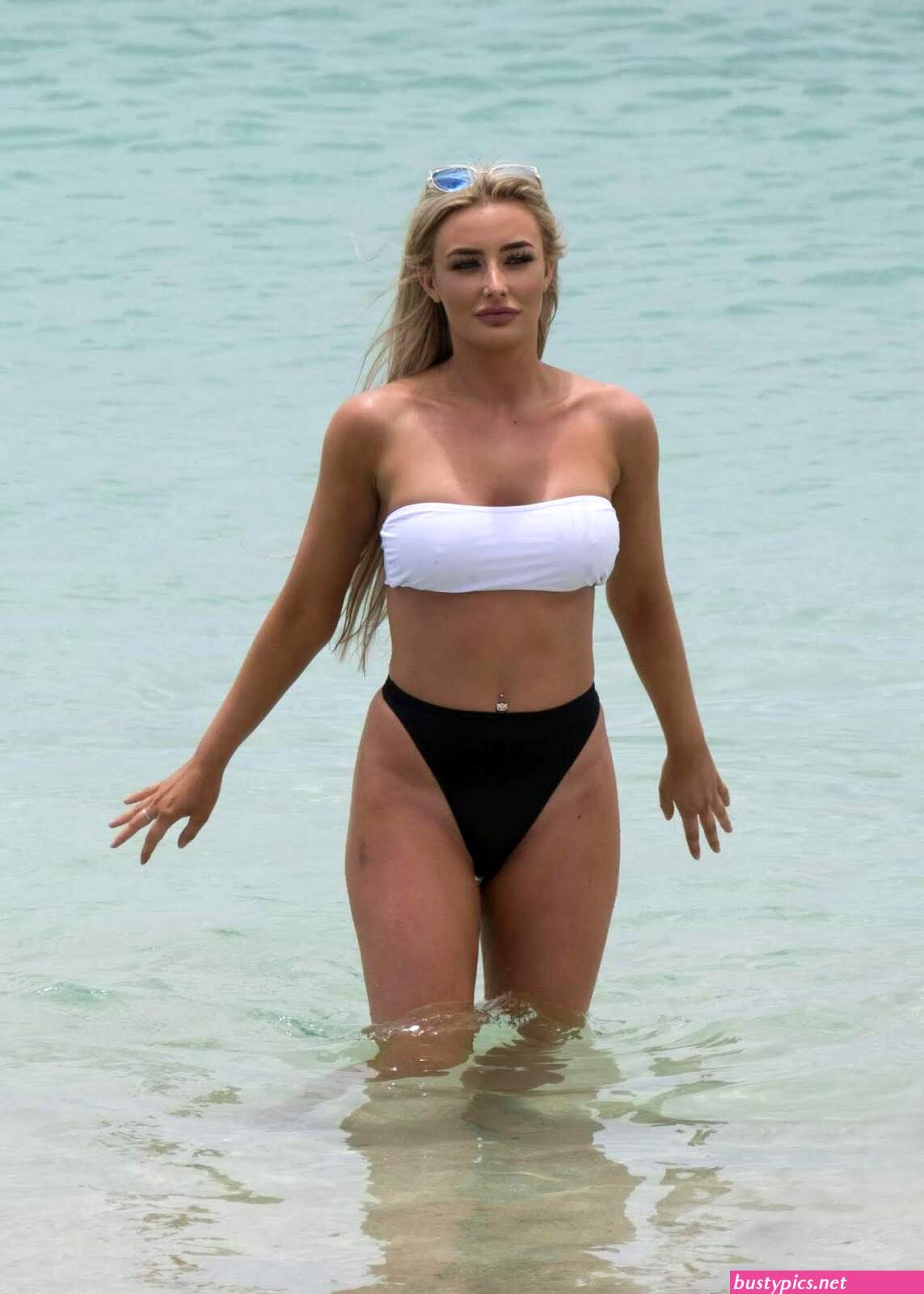 chloe crowhurst is seen during a new swimwear shoot