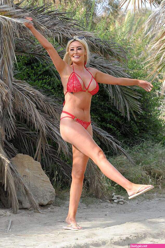 chloe crowhurst is seen during a new swimwear shoot