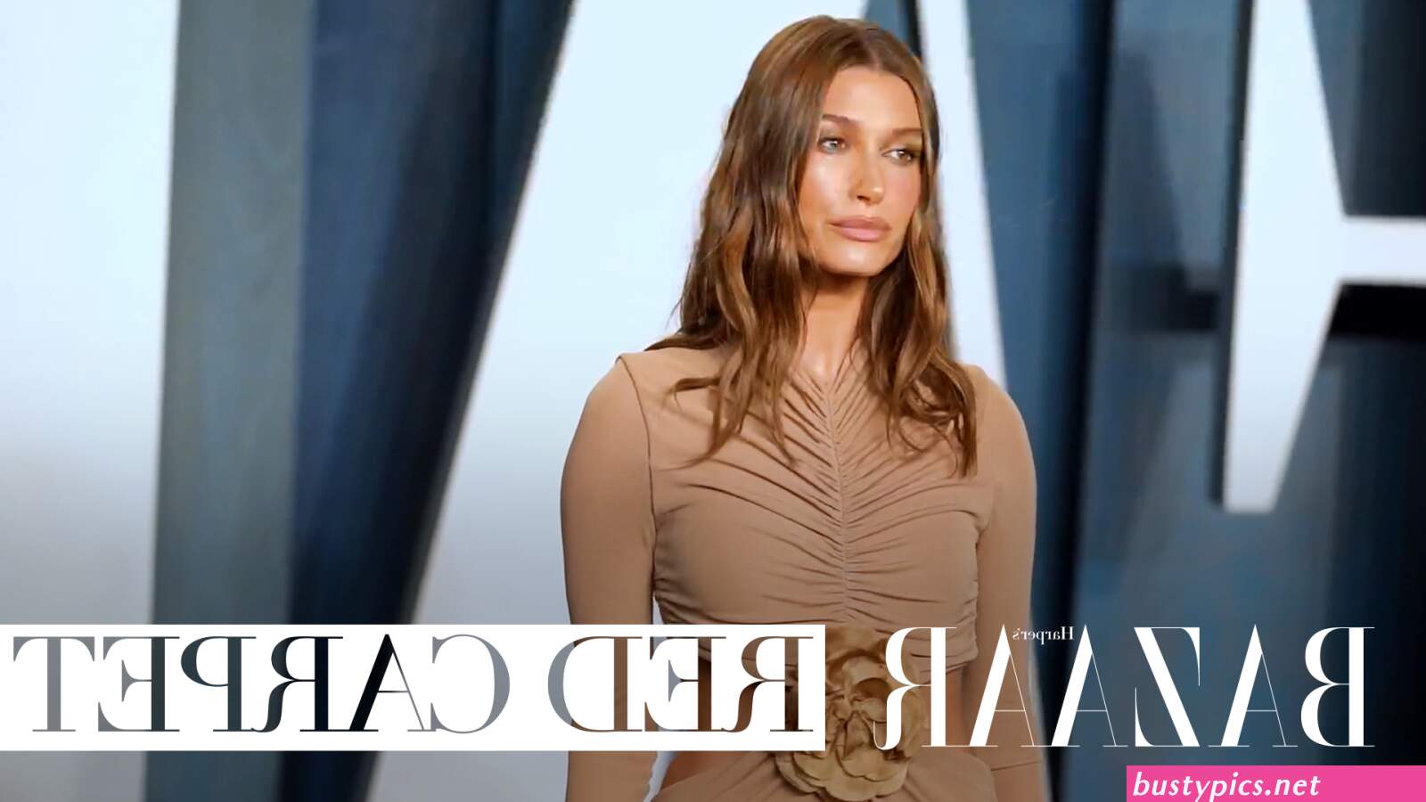 hailey bieber is seen wearing a little black dress