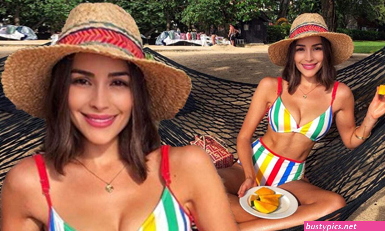 olivia culpo is seen rocking a boohoo bikini