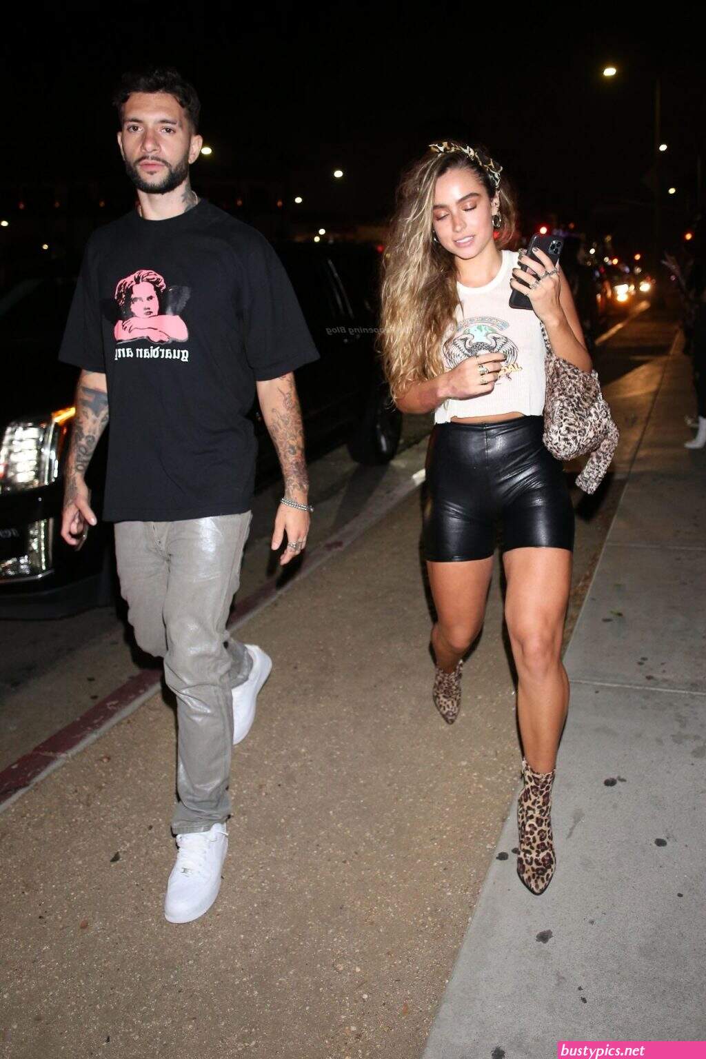 sommer ray is all smiles leaving dj marshmellos birthday party