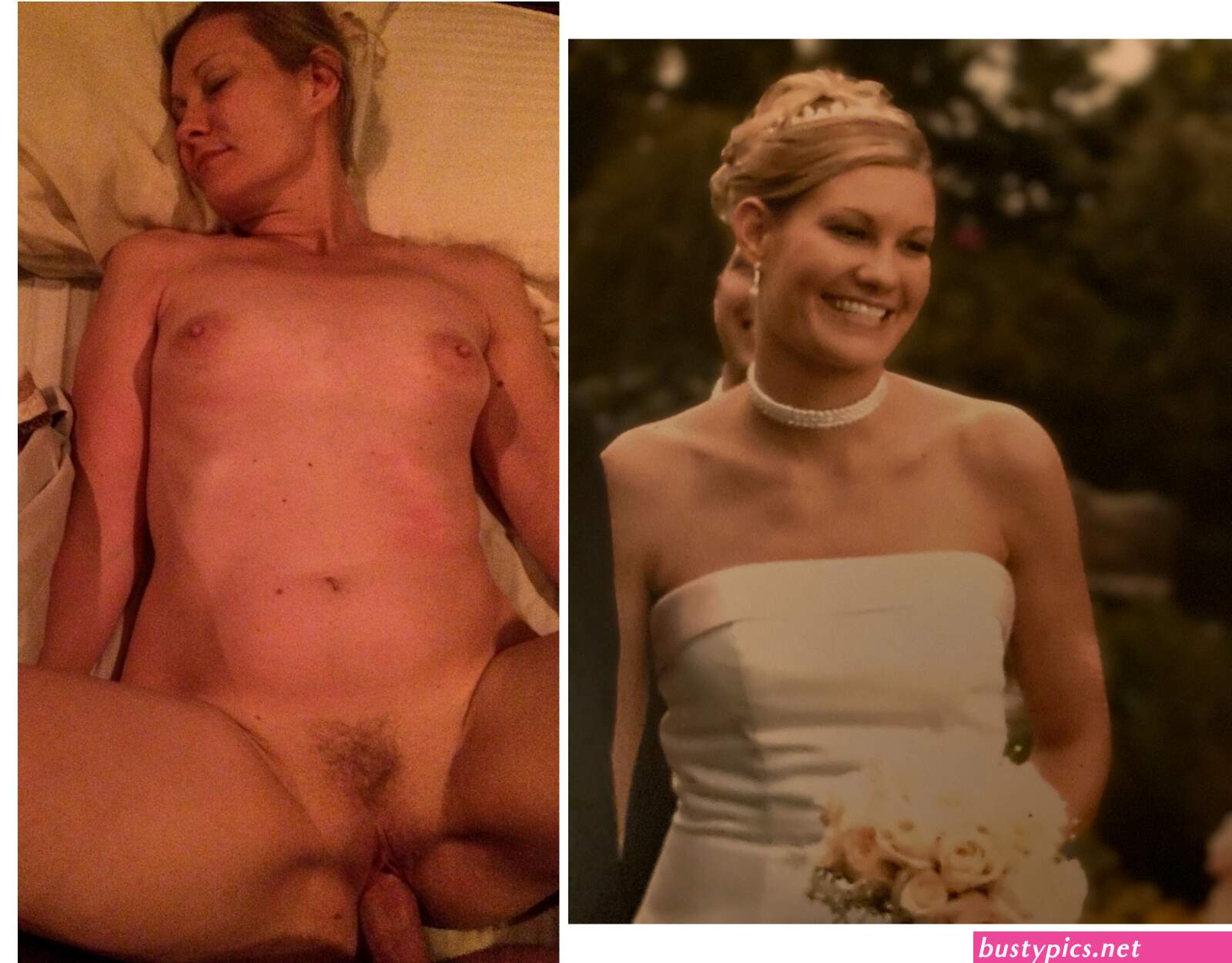 xxx bride dressed undressed